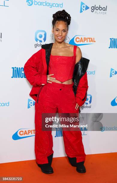 Alicia Keys attends the Capital's Jingle Bell Ball 2023 at The O2 Arena on December 09, 2023 in London, England.