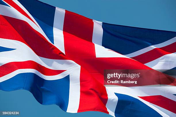 flag of great britain - uk flag stockfoto's en -beelden