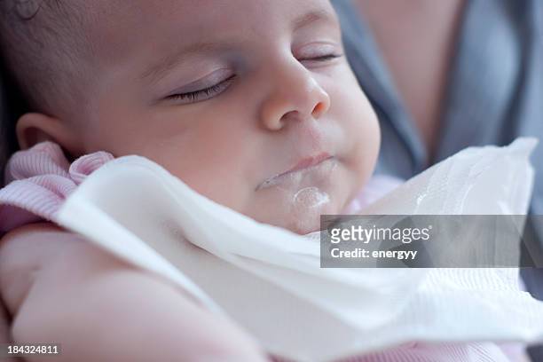 sleeping baby - vomit stock pictures, royalty-free photos & images