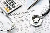 Close up of a medical insurance form