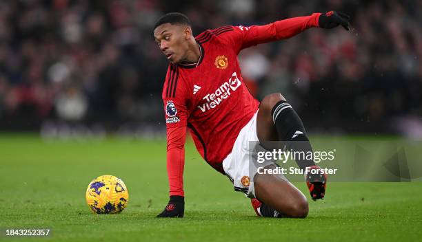 Manchester United player Anthony Martial in action during the Premier League match between Manchester United and AFC Bournemouth at Old Trafford on...