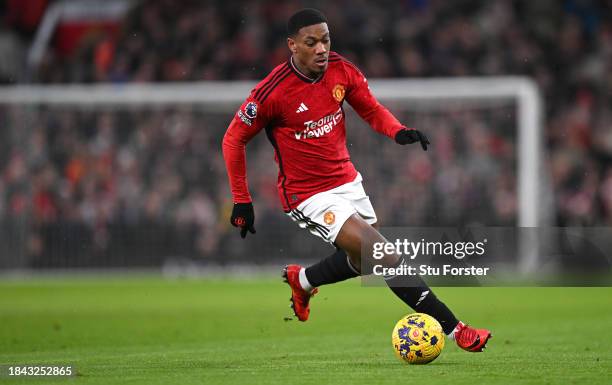 Manchester United player Anthony Martial in action during the Premier League match between Manchester United and AFC Bournemouth at Old Trafford on...