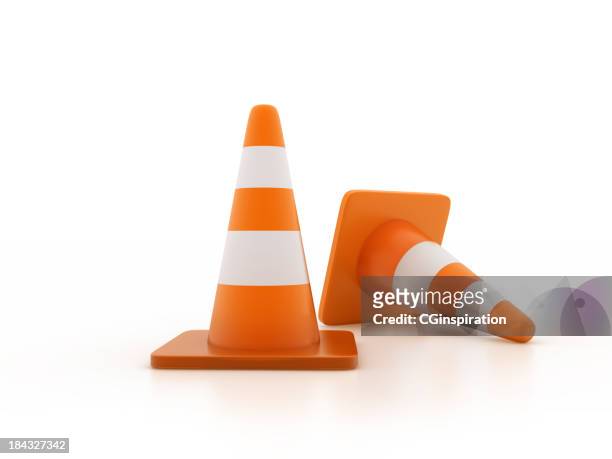 traffic cones - pylons stockfoto's en -beelden