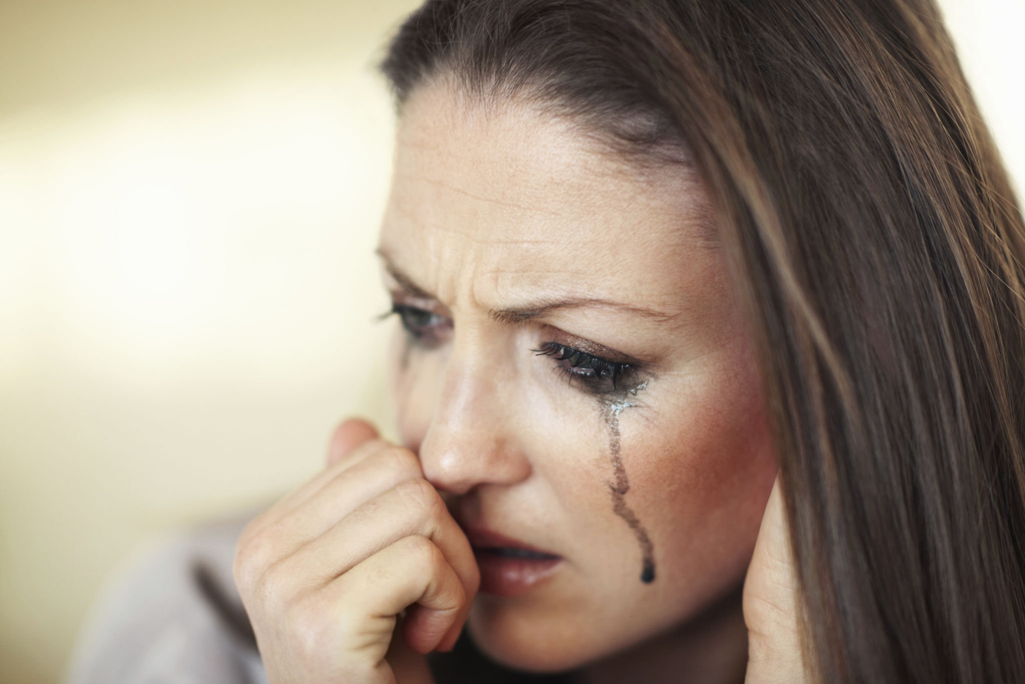 Sad woman thinking Sad woman thinking