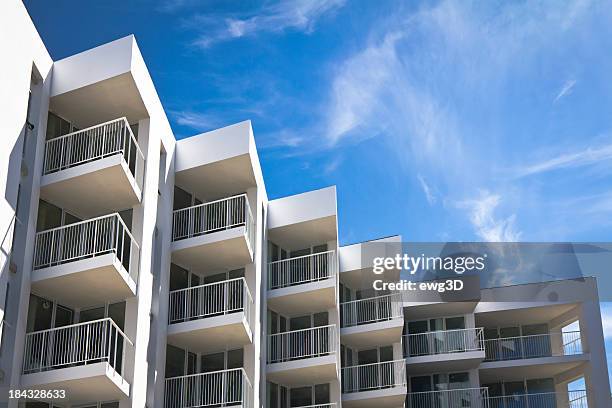 balconies - modern apartment balcony stockfoto's en -beelden