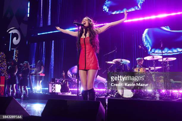 Olivia Rodrigo performs onstage during iHeartRadio z100's Jingle Ball 2023 Presented By Capital One at Madison Square Garden on December 08, 2023 in...