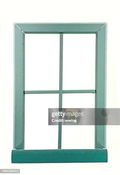 antiguo marco de ventana de madera con copia - marco de ventana fotografías e imágenes de stock
