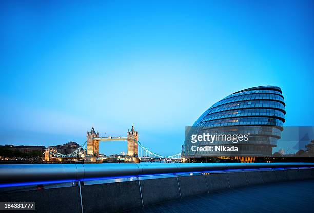 tower bridge and city hall in london - london city hall stock pictures, royalty-free photos & images