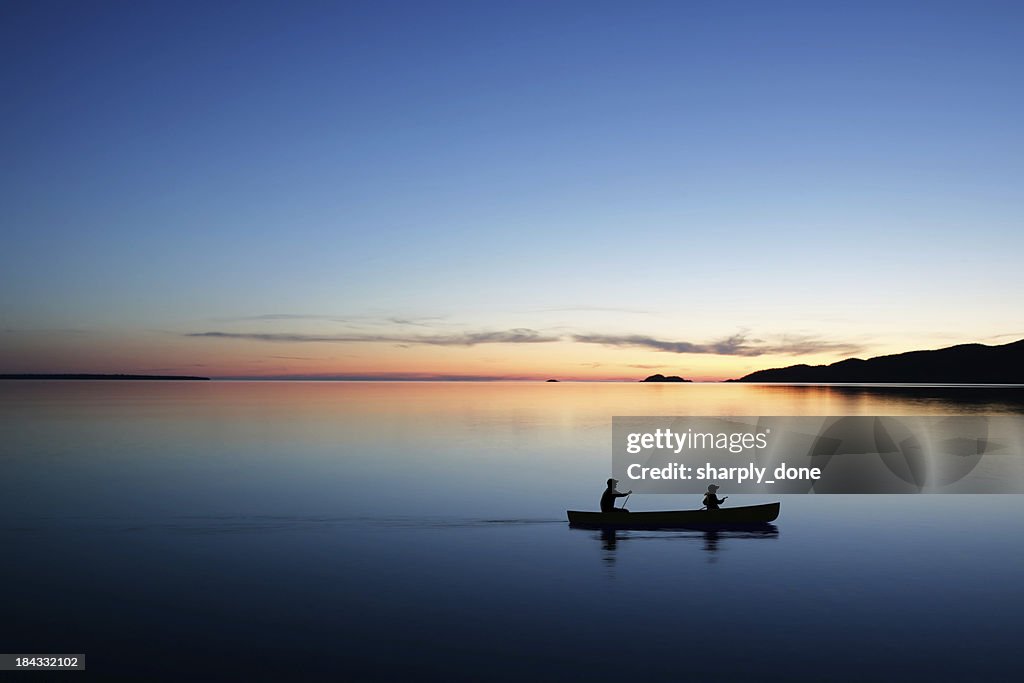 XL twilight canoeing