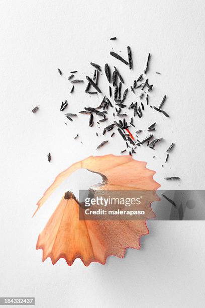 pencil shaving - pencil shavings stock pictures, royalty-free photos & images