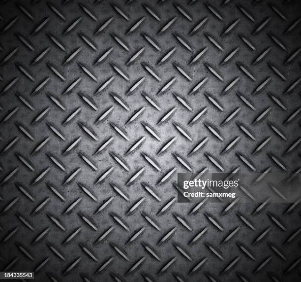 Metallic treaded plate with cross design