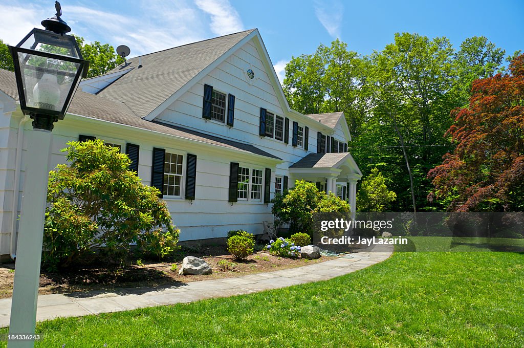 Connecticut, New England USA, c.1970's Colonial style suburban home