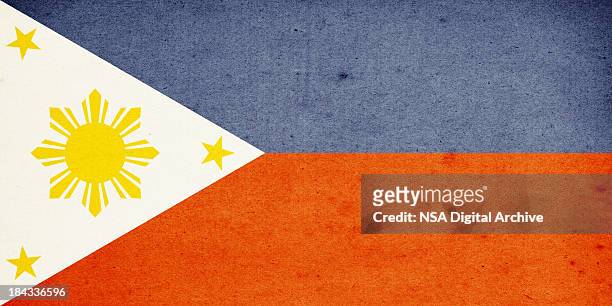 flag of philippines close-up (high resolution image) - philippines flag stock pictures, royalty-free photos & images