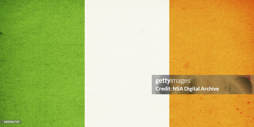 Bandeira da Irlanda Close-Up imagens de alta resolução