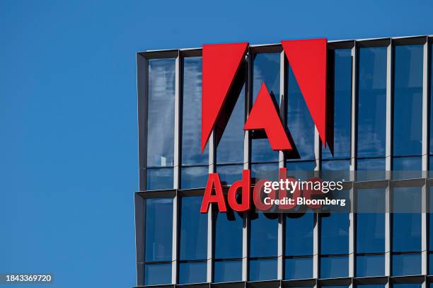 Adobe headquarters in San Jose, California, US, on Thursday, Nov. 30, 2023. Adobe Inc. Is scheduled to release earnings figures on December 13....