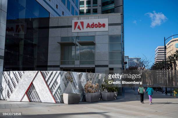 Adobe headquarters in San Jose, California, US, on Thursday, Nov. 30, 2023. Adobe Inc. Is scheduled to release earnings figures on December 13....