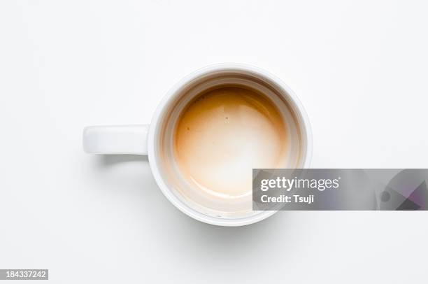 vuoto tazza di caffè - cup foto e immagini stock