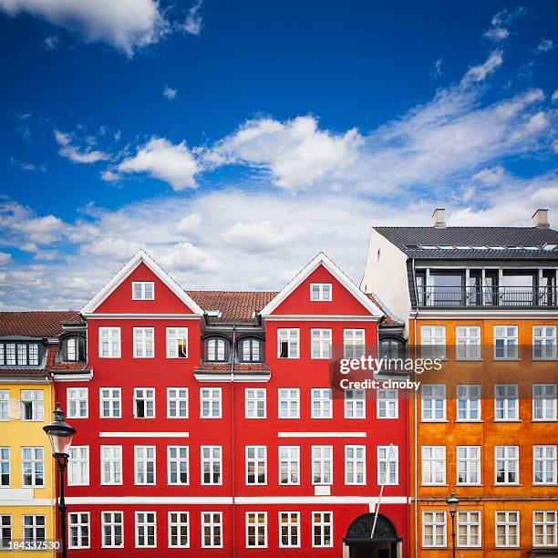 nyhavn number 18 / 20 - hans christian andersen home - hans christian andersen stock pictures, royalty-free photos & images