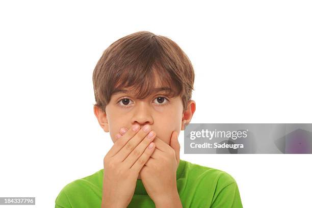 speak no evil - hands covering mouth stock pictures, royalty-free photos & images