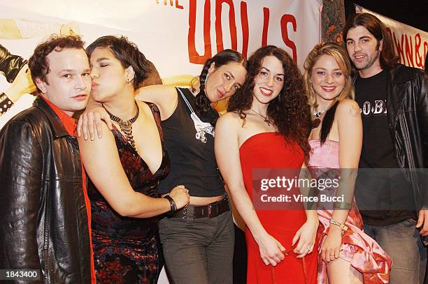 Actor Mikael Jehanno, Paper Dolls band members Nicole Barrett, Kinnie Starr, Melody Moore and Zoe Poledouris and actor Brendan O'Hara attend the...