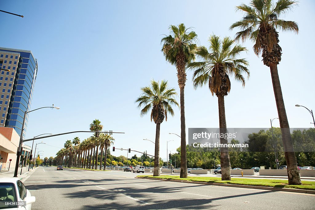 Vide street dans le centre-ville de San Jose California