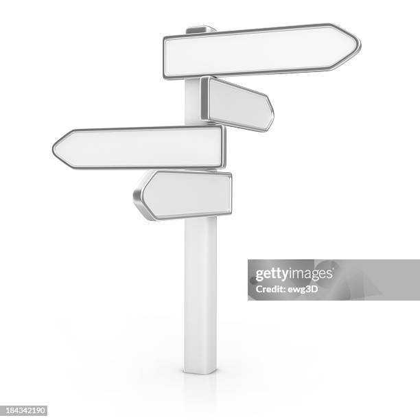 blank signpost - wegwijzer stockfoto's en -beelden