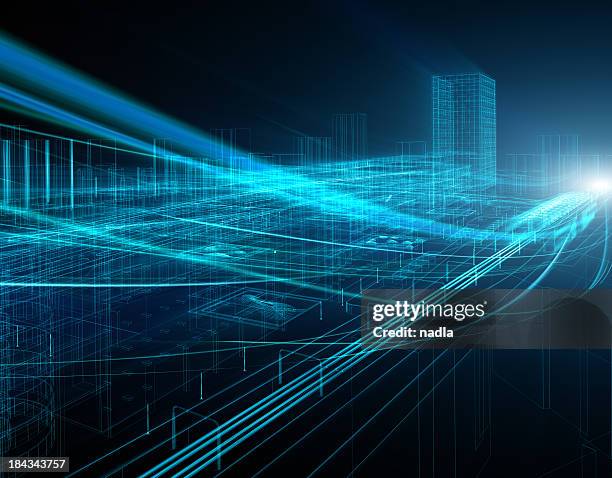 3d architecture abstract - constructiegeraamte stockfoto's en -beelden