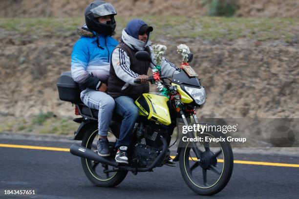 December 11 Tlaxcala, Mexico: Pilgrims from the states of Puebla, Hidalgo and Tlaxcala heading to the Basilica of Guadalupe in the country's capital,...