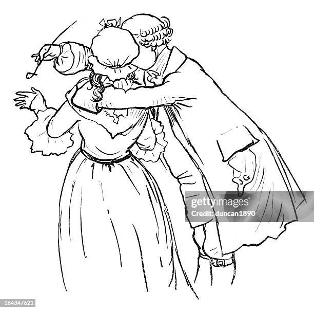illustrations, cliparts, dessins animés et icônes de regency couple - jane austen