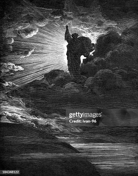 god creates light - ghost light stock illustrations