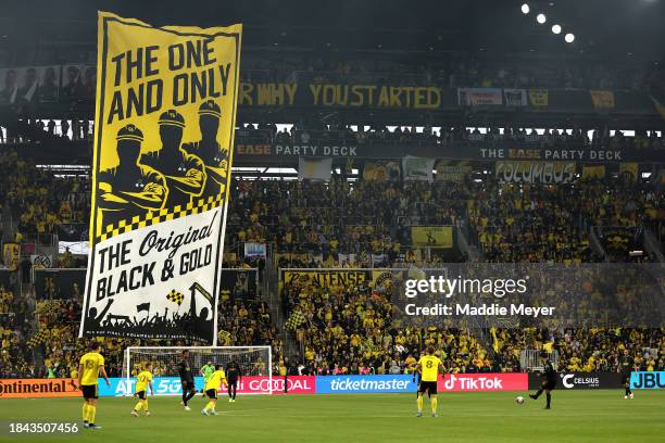 General view of the stadium during the first half between the Columbus Crew and the Los Angeles FC during the 2023 MLS Cup at Lower.com Field on...