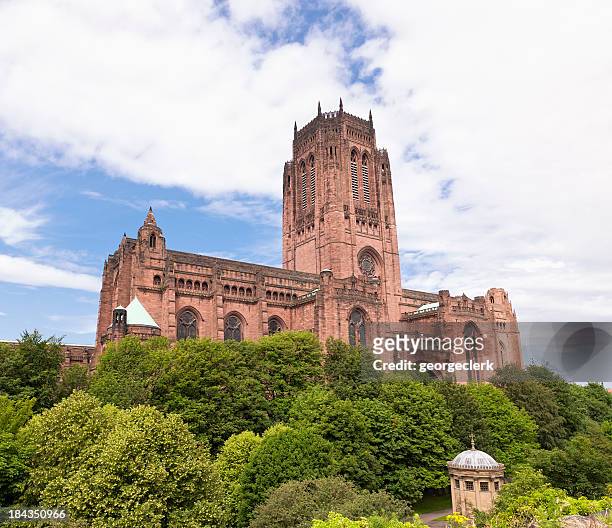 liverpool anglican cathedral - liverpool cathedral stock pictures, royalty-free photos & images