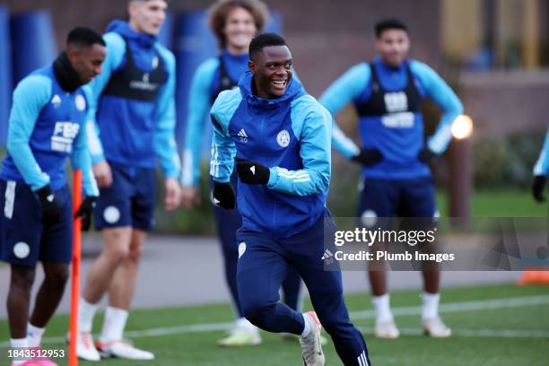 Patson Daka of Leicester City during the Leicester City press training session at Leicester City Training Ground, Seagrave on December 12, 2023 in...