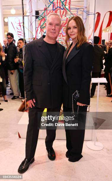 Andrew Keith, Selfridges CEO, and Stella McCartney attend the opening of Stella McCartney at the Selfridges Corner Shop on December 12, 2023 in...