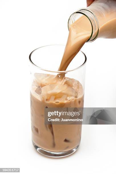 iced cappuccino - coffee drink splash stock pictures, royalty-free photos & images