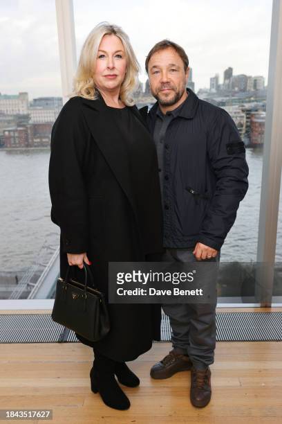 Hannah Walters and Stephen Graham attend a special screening and luncheon of the Apple Original Film "Killers of the Flower Moon" at The East Room on...