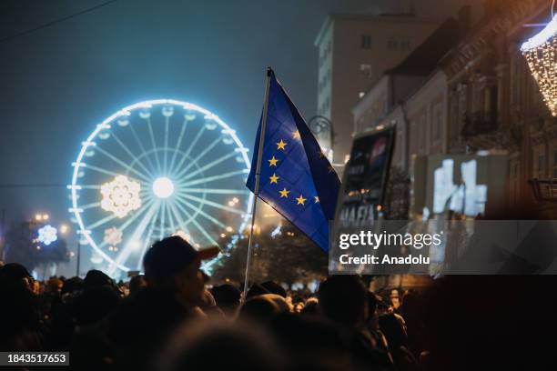 People gather to take part in demonstration to oppose the government's proposals to abolish the Specialized Prosecutor's Office, to amend the...