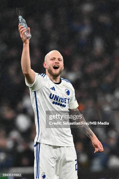 Nicolai Boilesen of FC Copenhagen celebrates victory after the UEFA Champions League match between F.C. Copenhagen and Galatasaray A.S. At Parken...