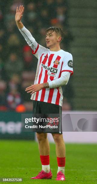 Jack Clarke is playing for Sunderland in the Sky Bet Championship match against Leeds United at the Stadium of Light in Sunderland, on December 12,...
