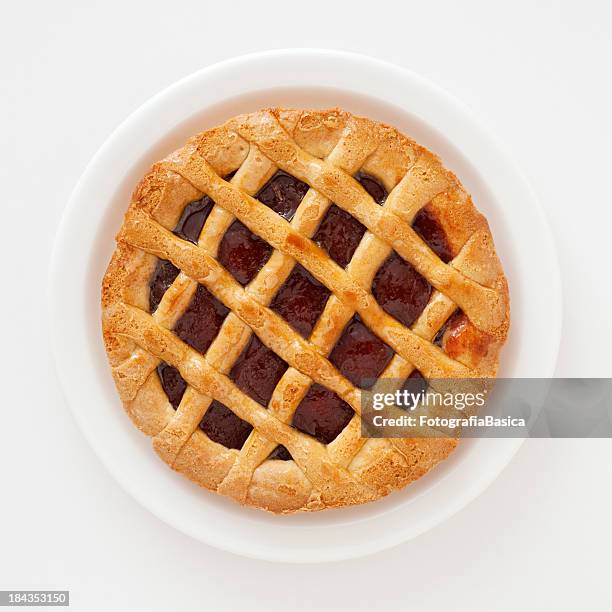 cherry pie - cake from above stock pictures, royalty-free photos & images