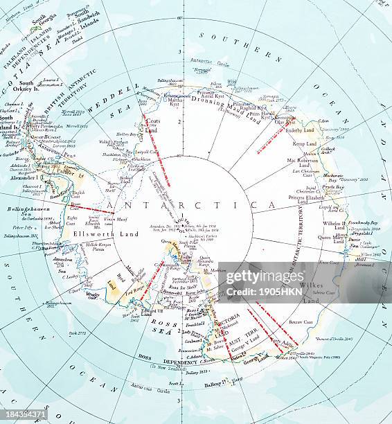 antarctica map - south pole stock pictures, royalty-free photos & images