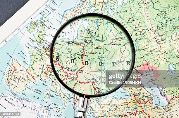 europe map - baltische landen stockfoto's en -beelden
