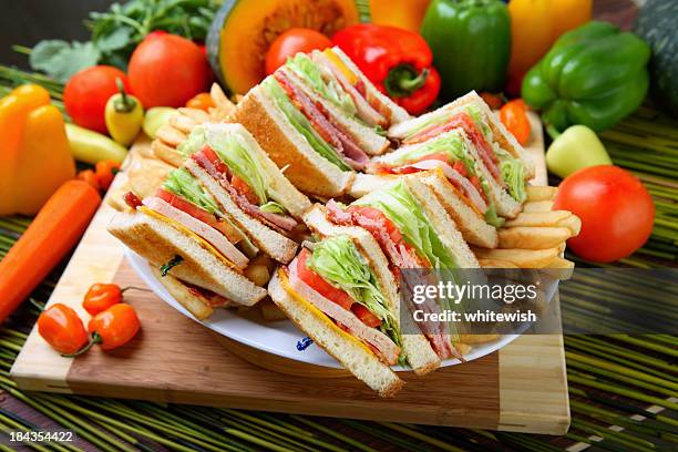 club sandwich - club sandwich stockfoto's en -beelden