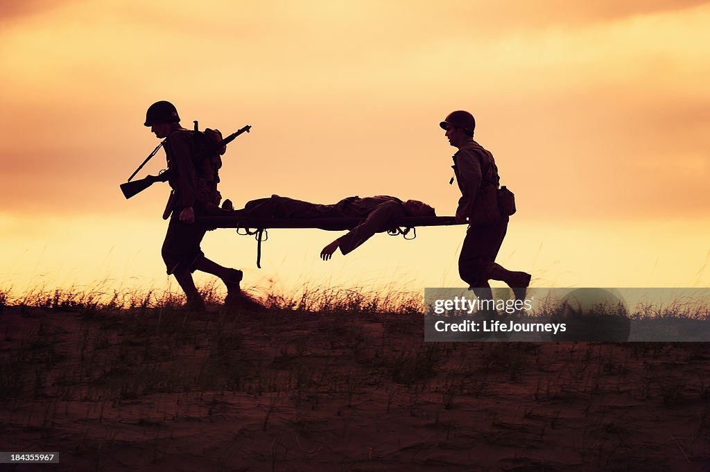 WWII Battlefield Casuality Evakuierung von Einheit Medics