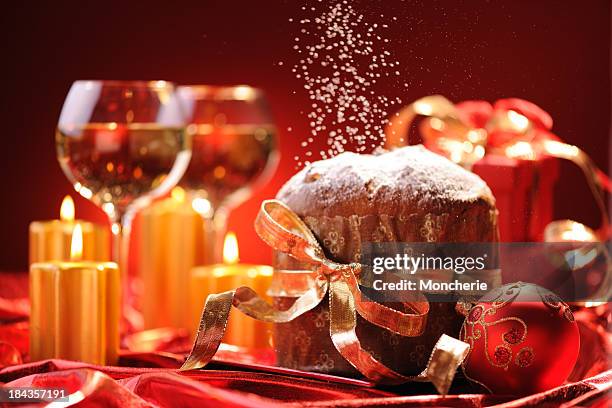 panettone in christmas time - panettone stock pictures, royalty-free photos & images