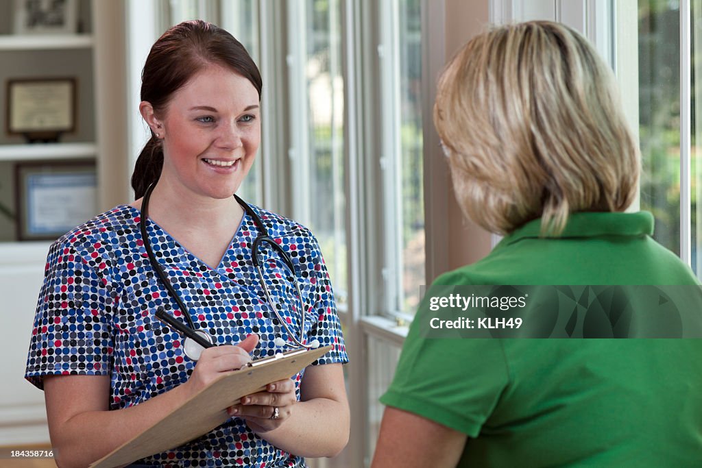 Homecare Nurse and Patient