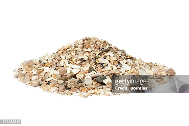 beach sand isolated on white - rock object stock pictures, royalty-free photos & images