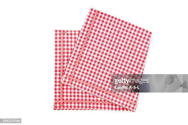 red and white napkin - napkin stock pictures, royalty-free photos & images