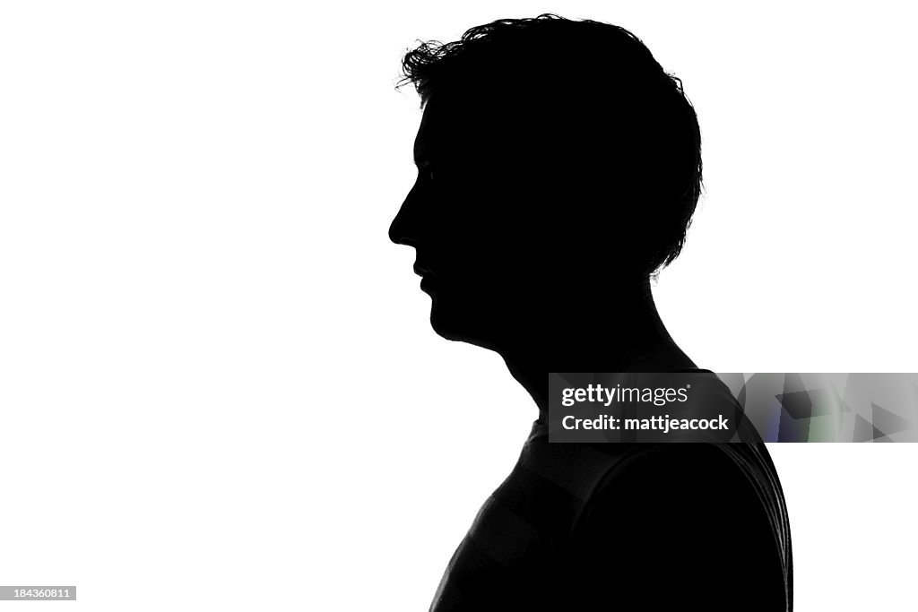 Profilo di maschio silhouette