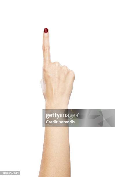 up - hand pointing woman stock pictures, royalty-free photos & images